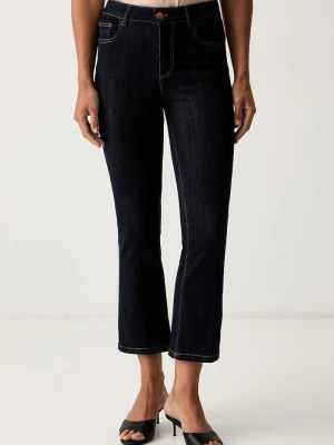 Fracomina jeansy flare damskie granatowy