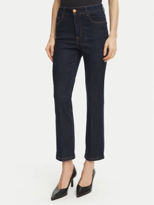 Fracomina Jeansy FY26WV9006D46093 Czarny Cropped Fit