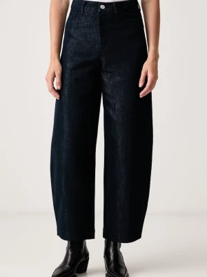 Fracomina jeansy relaxed fit damskie granatowy