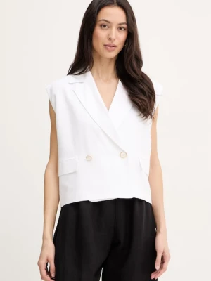 Fracomina kamizelka z dodatkiem lnu