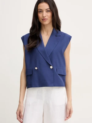 Fracomina kamizelka z dodatkiem lnu