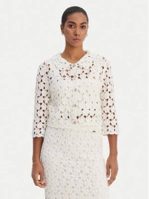 Fracomina Kardigan FR26ST8018K488R6 Écru Regular Fit