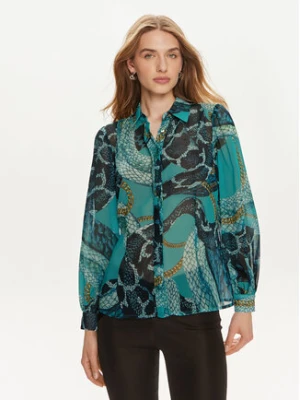 Fracomina Koszula FQ24ST6002W412N4 Turkusowy Regular Fit