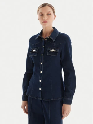 Fracomina Koszula jeansowa FS25WT6004W78201 Granatowy Regular Fit