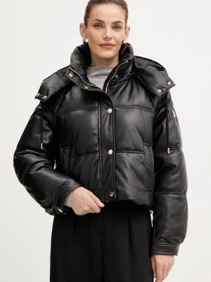 Fracomina kurtka kolor czarny zimowa oversize FS25WC3002P41101
