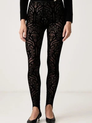 Fracomina legginsy damskie czarny