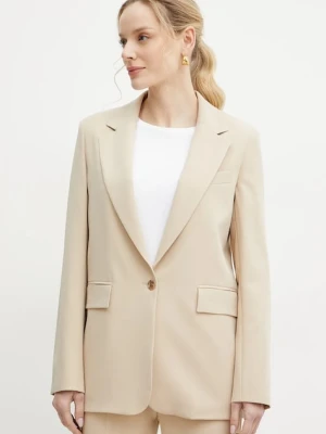 Fracomina marynarka kolor beżowy jednorzędowa gładka FR25SJ3009W42901