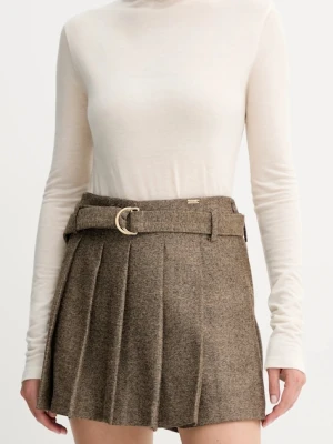 Fracomina spódnicospodnie damskie kolor brązowy gładkie high waist FJ25WV6001W81601