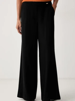 Fracomina spodnie wide leg damskie czarny
