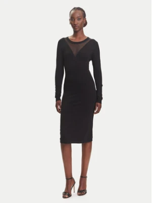 Fracomina Sukienka dzianinowa FJ23WD5002K51801 Czarny Slim Fit