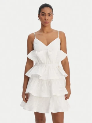 Fracomina Sukienka koktajlowa FQ26SD1007W83101 Biały Regular Fit