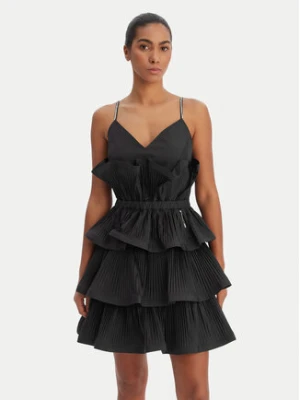 Fracomina Sukienka koktajlowa FQ26SD1007W83101 Czarny Regular Fit