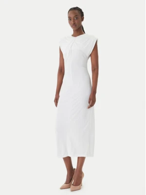 Fracomina Sukienka koktajlowa FS26SD2008W62601 Biały Slim Fit