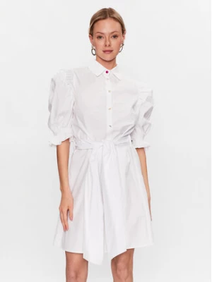 Fracomina Sukienka koszulowa FS23SD1019W40001 Biały Regular Fit