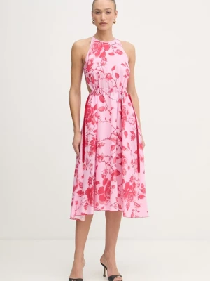 Fracomina sukienka letnia z dodatkiem lnu