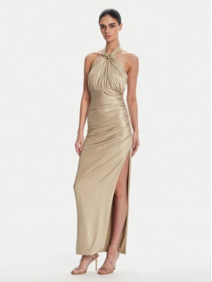 Fracomina Sukienka wieczorowa FQ25SD3002W798T4 Złoty Slim Fit