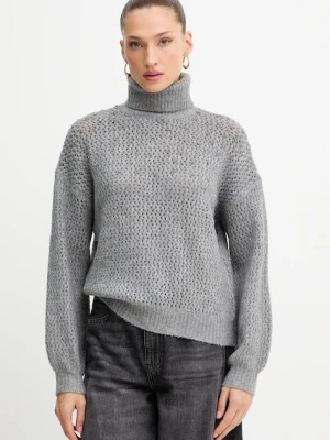 Fracomina sweter damski kolor szary z golfem FS25WT7009K45701