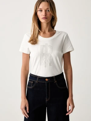 Fracomina T-shirt damski beżowy
