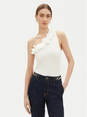 Fracomina Top FR25ST2018J46301 Écru Regular Fit Kremowy