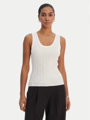Fracomina Top FR26ST4005K524R9 Écru Slim Fit Kremowy