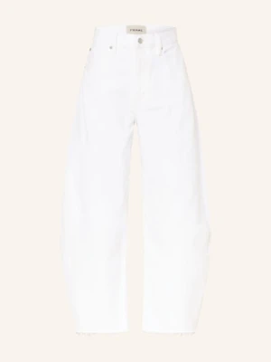 Frame Dżinsy Z Szerokimi Nogawkami The Bubble Crop weiss