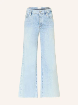 Frame Jeansy Wide Leg Le Palazzo Crop blau