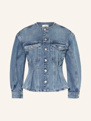 Frame Kurtka Dżinsowa The Nipped Collarless Jacket blau