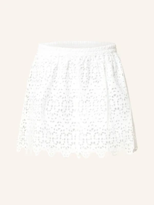 Frame Spódnica The Deco Z Dziurkowaną Koronką weiss
