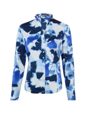 Franco Callegari Bluzka damska Kobiety Bawełna niebieski wzorzysty,