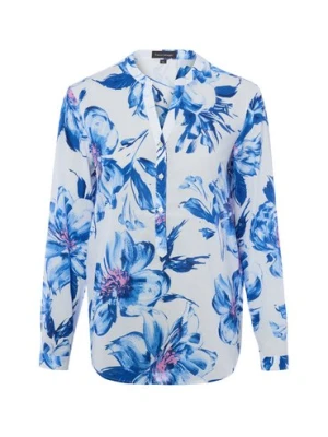 Franco Callegari Bluzka damska Kobiety Bawełna niebieski wzorzysty,