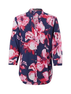 Franco Callegari Bluzka damska Kobiety Bawełna niebieski|zielony wzorzysty,