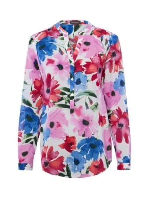 Franco Callegari Bluzka damska Kobiety Bawełna wielokolorowy|różowy wzorzysty,