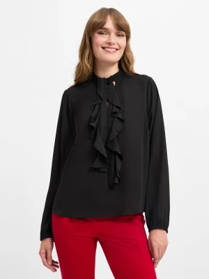 Franco Callegari Bluzka damska Kobiety czarny jednolity,