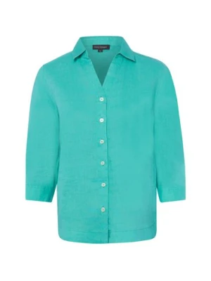 Franco Callegari Bluzka damska Kobiety len niebieski,