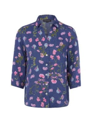 Franco Callegari Bluzka damska Kobiety len niebieski,