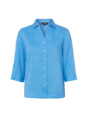 Franco Callegari Bluzka damska Kobiety len niebieski,