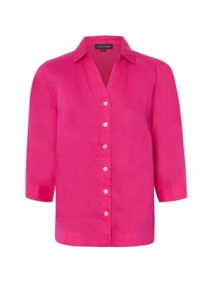 Franco Callegari Bluzka damska Kobiety len wyrazisty róż,