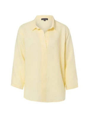 Franco Callegari Bluzka damska Kobiety len żółty jednolity,