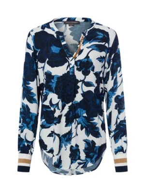 Franco Callegari Bluzka damska tunika Kobiety wiskoza niebieski wzorzysty,