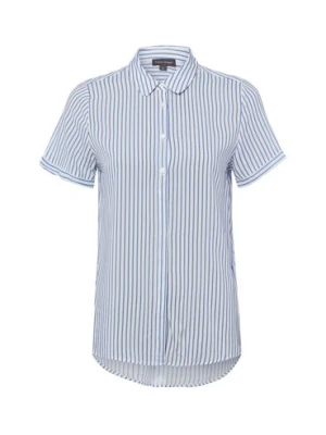 Franco Callegari Bluzka damska z krótkim rękawem - Samantha Kobiety wiskoza niebieski|biały,