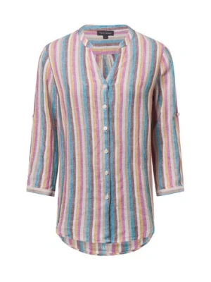 Franco Callegari Damska bluzka lniana Kobiety len beżowy|wielokolorowy w paski,