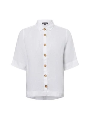 Franco Callegari Damska bluzka lniana Kobiety len biały jednolity,