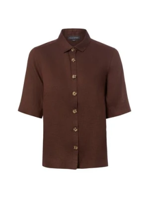 Franco Callegari Damska bluzka lniana Kobiety len brązowy,