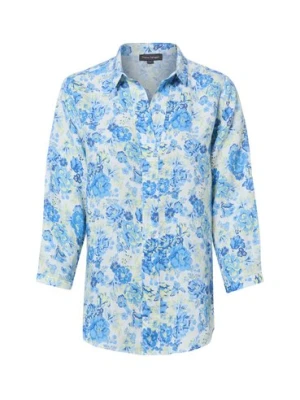 Franco Callegari Damska bluzka lniana Kobiety len niebieski,