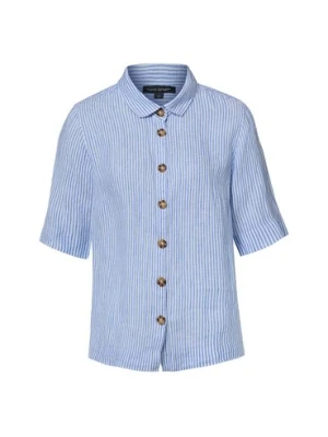 Franco Callegari Damska bluzka lniana Kobiety len niebieski|biały,