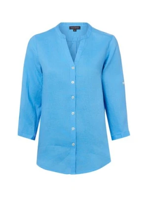 Franco Callegari Damska bluzka lniana Kobiety len niebieski,