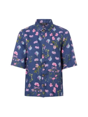 Franco Callegari Damska bluzka lniana Kobiety len niebieski|wyrazisty róż,