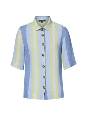 Franco Callegari Damska bluzka lniana Kobiety len niebieski|żółty|biały|wielokolorowy,