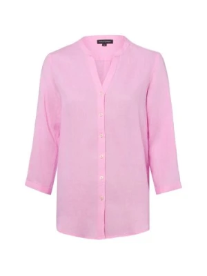 Franco Callegari Damska bluzka lniana Kobiety len różowy jednolity,