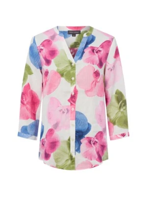 Franco Callegari Damska bluzka lniana Kobiety len wielokolorowy wzorzysty,